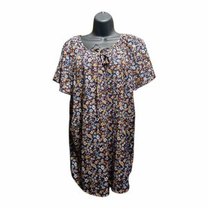 SimpleFun Women's Floral Short Sleeve Tunic Dress 2XL JC487